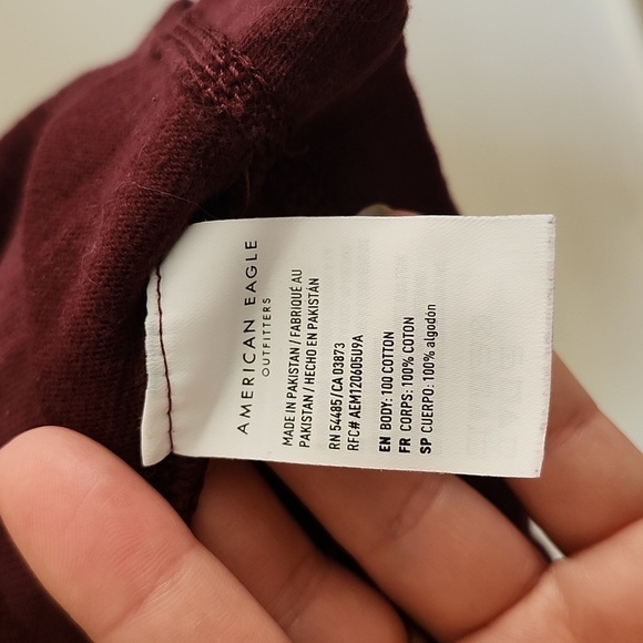 American Eagle long sleeve red branded shirt, big logo, mens XXL, crewneck - Picture 7 of 10